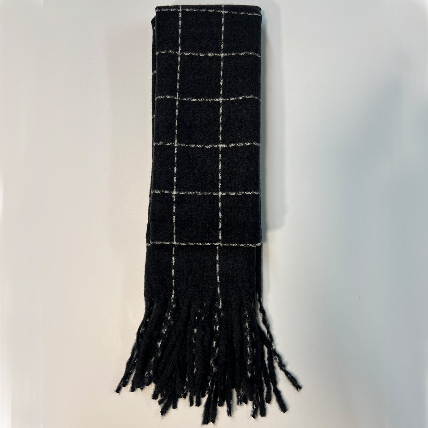Black Plaid Scarf - Bentley