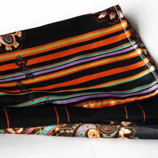 Black Paisley Silk Scarf - Noho