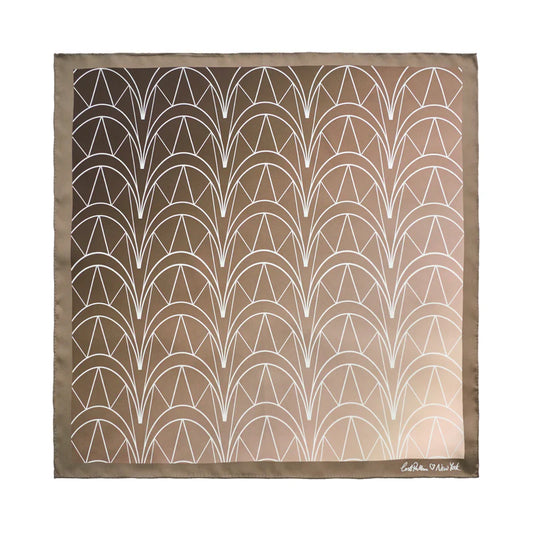 “Chrysler” Silk Scarf — Dusk Copper