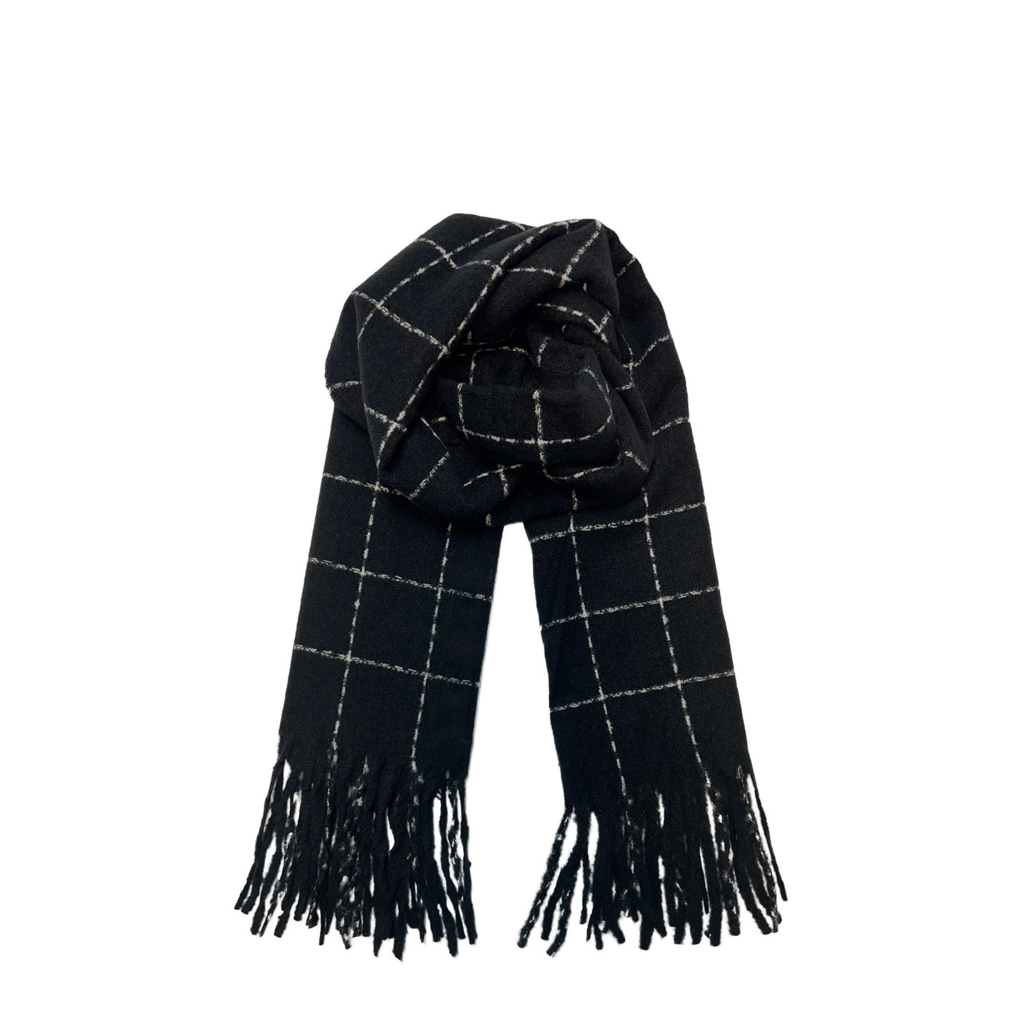 Black Plaid Scarf - Bentley