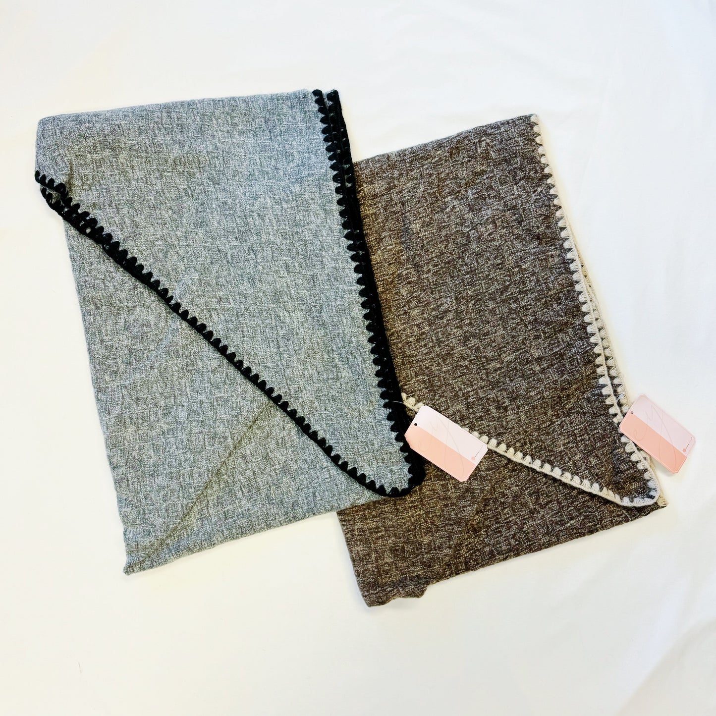 Accent Stitched Triangle Shawl Wrap - Madison Ave.