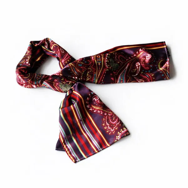 Purple Paisley Silk Scarf - Slay