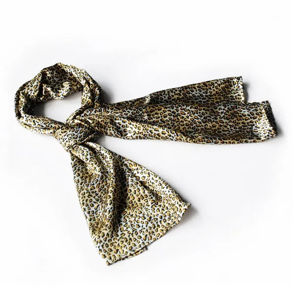 Leopard silk scarf fashion luxury wrap 