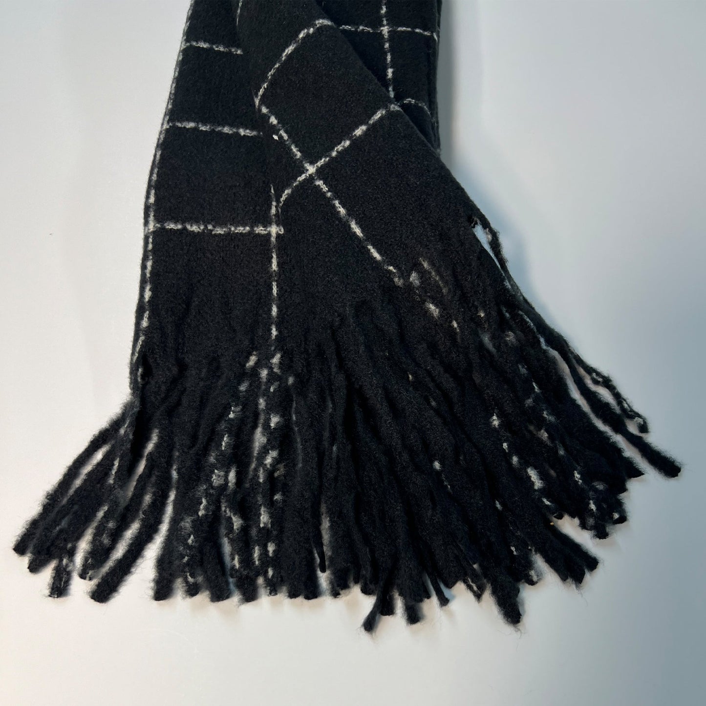 Black Plaid Scarf - Bentley