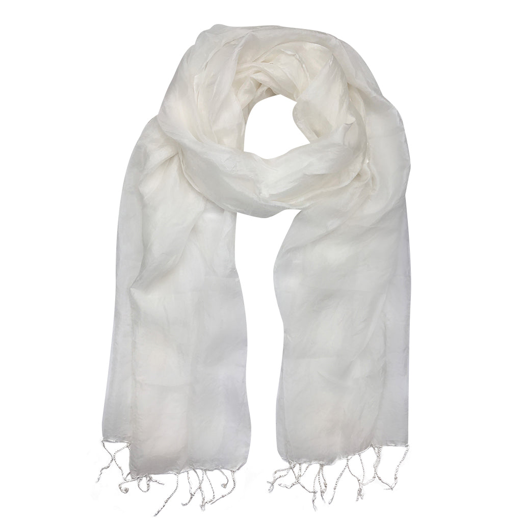 A Vision in White - Silk Scarf