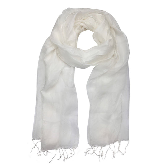 A Vision in White - Silk Scarf